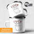 Emailletasse Fuck Youuu! Katze-Motiv Mittelfinger Emaille-Becher mit Spruch Motiv lustig Moonworks®preview