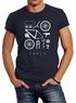 Fahrrad Teile Herren T-Shirt Bicycle Parts Neverless®preview