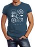 Fahrrad Teile Herren T-Shirt Bicycle Parts Neverless®preview