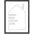 Familienposter personalisiert | Poster mit Namen & Wohnort | Geschenk Familie | moderne Wanddeko Wohnzimmer im Haus-Design SpecialMe®preview