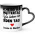 Farbwechsel-Tasse Herzhenkel Scheiss auf Muttertag wir lieben dich jeden Tag Geschenk lusitg Mama Kinder Namen personalisiert SpecialMe®preview