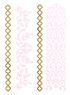 Flash Tattoo Metallic Temporary Einmal Tattoo Henna Klebe Gold Floral Armband Kette rosapreview