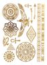 Flash Tattoo Metallic Temporary Einmal Tattoo Klebe Gold Ägyptisch Pfeil Ornamente Armband Kettepreview