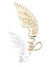 Flash Tattoo Metallic Temporary Einmal Tattoo Klebe Gold Flügel Wing Engel Schrift Henna preview