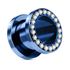 Flesh Tunnel Plug Edelstahl Zirkonia Kristalle Strass Hollow Schraubverschlusspreview