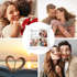Fotokissen Kissen-Bezug mit Foto-Collage bedrucken lassen Fotogeschenk Liebe Valentinstag SpecialMe®preview