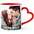 Fototasse mit Herzhenkel personalisiert mit eigenem Bild und Text Fotogeschenk Liebe Valentinstag SpecialMe®preview