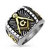 Freimaurer Ring Herren Edelstahl Tempelritter Ring Masonic Siegelring Symbol Gpreview