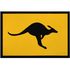 Fußmatte Australien Känguruh Warnung ironischer Warnhinweis Türmatte lustig rutschfest & waschbar Moonworks®preview