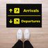 Fußmatte Flughafen Arrivals/Departures lustige Motive Geschenk Piloten rutschfest & waschbar Moonworks®preview