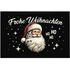 Fußmatte Frohe Weihnachten Santa Claus Weihnachtsmann Retro Vintage Design rutschfest & waschbar Moonworks®preview