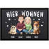 Fußmatte Geschenk Paare Partner | Katze Hund Haustiere Figuren Wunschnamen personalisierbar | Geschenkidee Einzug Valentinstag SpecialMe®preview