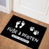 Fußmatte Hund Katze Haustier mit Spruch Füße und Pfoten bitte abtreten Geschenk Hundebesitzer rutschfest & waschbar Moonworks®preview