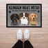 Fußmatte Hunde Geschenk Hundebesitzer personalisiert mit Namen Hunderassen Klingeln nicht nötig rutschfest & waschbar SpecialMe®preview