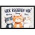 Fußmatte Katze bis zu 3 Katzenfiguren Wunschname personalisierbar Katzen Deko Wohnung rutschfest & waschbar SpecialMe®preview