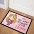 Fußmatte Kinderzimmer personalisiert Hier wohnt Prinzessin + anpassbarer Name Türvorleger Mädchen rutschfest & waschbar SpecialMe®preview