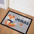 Fußmatte Kinderzimmer personalisiert mit Name Fuchs Fox Skandi Stil Türvorleger Kind rutschfest & waschbar SpecialMe®preview