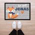 Fußmatte Kinderzimmer personalisiert mit Name Fuchs Fox Skandi Stil Türvorleger Kind rutschfest & waschbar SpecialMe®preview