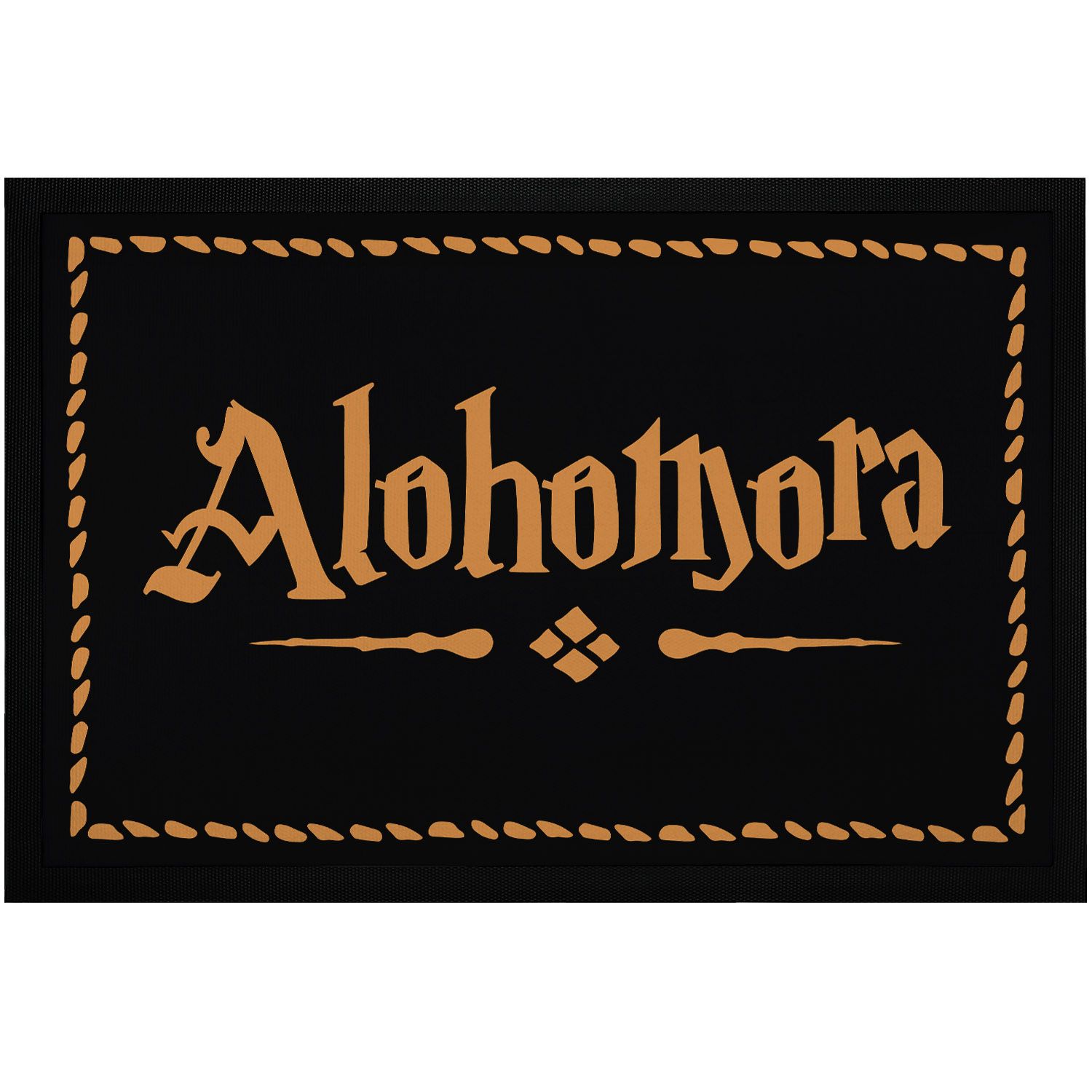 Fußmatte mit Aufschrift Alohomora Türmatte für Fantasy-Fans Zauberspruch rutschfest & waschbar Moonworks®