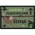 Fußmatte mit Namen Aufdruck Faultierland versus Alltag Faultier Wunschname anpassbar rutschfest & waschbar SpecialMe®preview