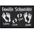 Fußmatte mit Namen Familie personalisiert Fußabdrücke Vornamen Familienname rutschfest & waschbar SpecialMe®preview