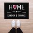 Fußmatte mit Namen personalisiert Schriftzug Home Herz Zuhause Paare Familie rutschfest & waschbar SpecialMe®preview
