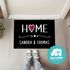 Fußmatte mit Namen personalisiert Schriftzug Home Herz Zuhause Paare Familie rutschfest & waschbar SpecialMe®preview