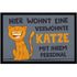Fußmatte mit Spruch verwöhnte Katze lustig Tiermotiv Katzenbesitzer rutschfest & waschbar Moonworks®preview