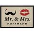 Fußmatte Mr & Mrs Nachname Familien-Name personalisierte Türmatte Geschenk Hochzeit rutschfest & waschbar SpecialMe®preview