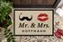 Fußmatte Mr & Mrs Nachname Familien-Name personalisierte Türmatte Geschenk Hochzeit rutschfest & waschbar SpecialMe®preview