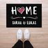 Fußmatte personalisiert mit Namen für Paare Familie Home Herz Willkommen Zuhause rutschfest & waschbar SpecialMe®preview