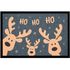 Fußmatte Rentiere Weihnachten mit Spruch Ho Ho Ho Weihnachtsdeko Lustig XMAS Accessoires rutschfest & waschbar Moonworks®preview
