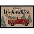 Fußmatte Retro Design Frohe Weihnachten XMAS Deko Christmas Grafik Print rutschfest & waschbar Moonworks®preview