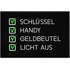 Fußmatte Spruch Checkliste Schlüssel Handy Geldbeutel Licht aus | lustige Eingangsmatte für Zuhause Flur Wohnung Haustür Moonworks®preview