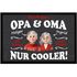Fußmatte Weihnachten Geschenk Oma Opa Spruch lustig Figuren personalisiert mit Namen  rutschfest & waschbar SpecialMe®preview