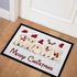 Fußmatte Weihnachten Hunde mit Weihnachtsmütze Merry Christmas rutschfest & waschbar Moonworks®preview