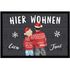 Fußmatte Weihnachten Pärchen personalisiert Namen Figuren anpassbar Geschenkidee Advent-Deko rutschfest & waschbar SpecialMe®preview