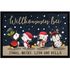 Fußmatte Winter Pinguine mit Namen personalisiert Weihnachten Schnee Familie rutschfest & waschbar SpecialMe®preview