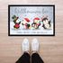 Fußmatte Winter Pinguine mit Namen personalisiert Weihnachten Schnee Familie rutschfest & waschbar SpecialMe®preview