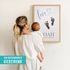 Geburtsposter Baby Fußabdruck Handabdruck personalisiertes Poster mit Name & Geburtsdaten – Babyzimmer Wandbild Junge Mädchen SpecialMe®preview