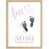 Geburtsposter Baby Fußabdruck Handabdruck personalisiertes Poster mit Name & Geburtsdaten – Babyzimmer Wandbild Junge Mädchen SpecialMe®preview