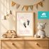 Geburtsposter Baby Fußabdruck Handabdruck personalisiertes Poster mit Name & Geburtsdaten – Babyzimmer Wandbild Junge Mädchen SpecialMe®preview