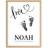 Geburtsposter Baby Fußabdruck Handabdruck personalisiertes Poster mit Name & Geburtsdaten – Babyzimmer Wandbild Junge Mädchen SpecialMe®preview