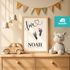 Geburtsposter Baby Fußabdruck Handabdruck personalisiertes Poster mit Name & Geburtsdaten – Babyzimmer Wandbild Junge Mädchen SpecialMe®preview