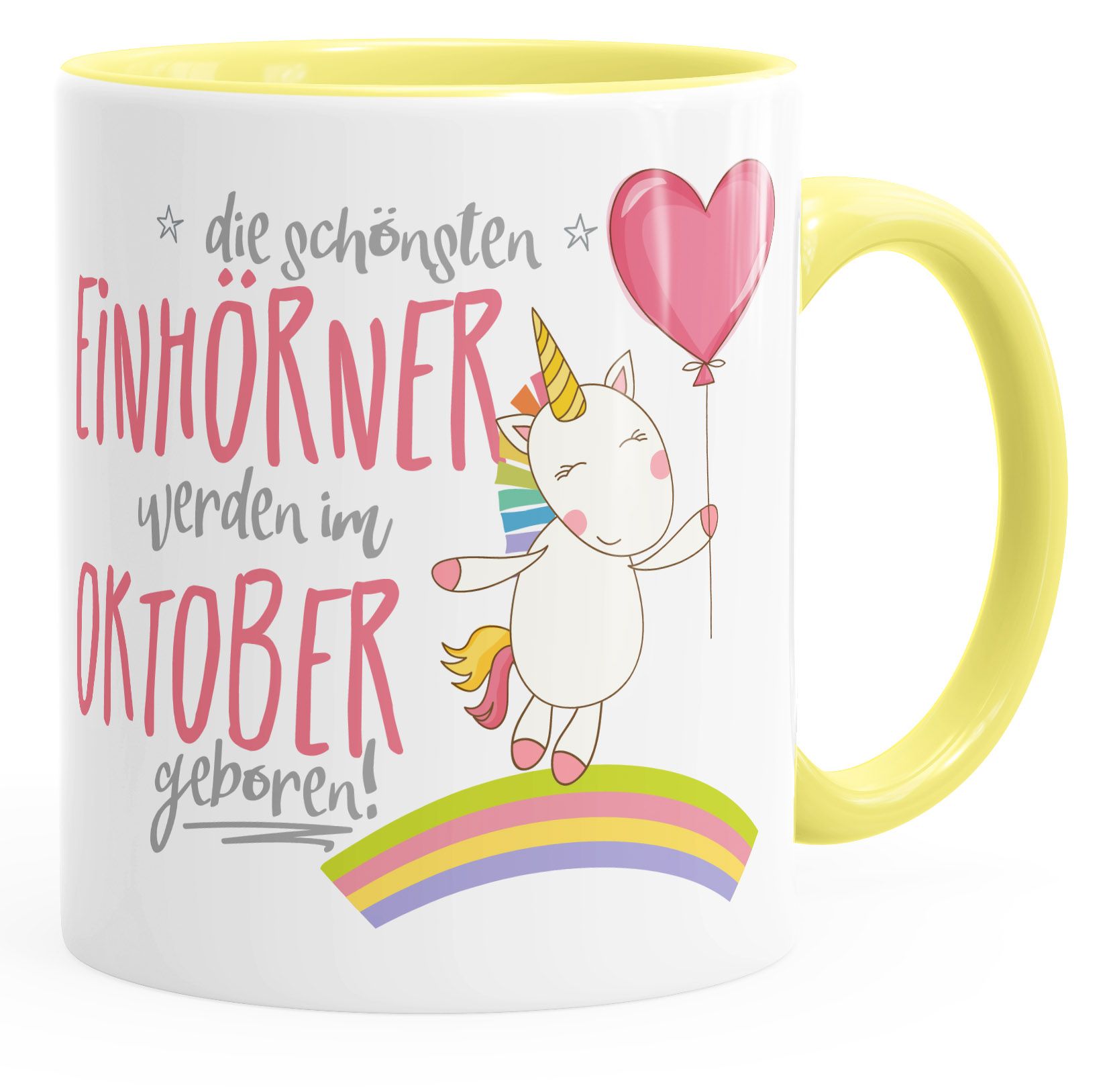 MoonWorks Einhorn Kissenbezug - Süßes Unicorn Design Für Oktober-Geburtstagskinder