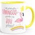 Geschenk-Tasse die schönsten Flamingos werden im {style_variation} geboren Geburtstags-Tasse Geburtstmonat Wunschmonat Kaffee-Tasse MoonWorks®preview