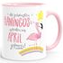 Geschenk-Tasse die schönsten Flamingos werden im {style_variation} geboren Geburtstags-Tasse Geburtstmonat Wunschmonat Kaffee-Tasse MoonWorks®preview