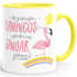 Geschenk-Tasse die schönsten Flamingos werden im {style_variation_string} geboren Geburtstags-Tasse Geburtstmonat Wunschmonat Kaffee-Tasse MoonWorks®preview