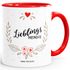 Geschenk Tasse Kaffeetasse Lieblingsmensch Danke Liebe Freundschaft Familie MoonWorks® Tasse Innenfarbepreview