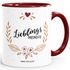 Geschenk Tasse Kaffeetasse Lieblingsmensch Danke Liebe Freundschaft Familie MoonWorks® Tasse Innenfarbepreview